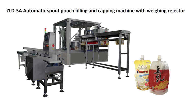2019-4-23,ZLD-5A Automatic mayonnaise spout pouch filling and capping machine
